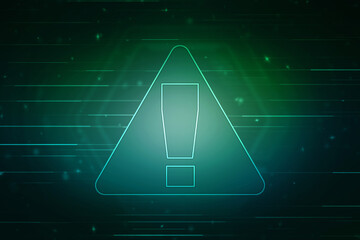 2d rendering exclamation mark sign