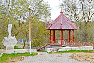 ELISTA, RUSSIA. Contemporary sculpture 