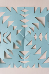 Fototapeta na wymiar paper snowflake up close