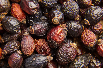 Dried rose hips herbal tea