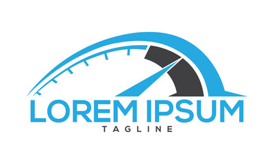 Unique speed meter logo Modern and minimalist vector and abstract logo