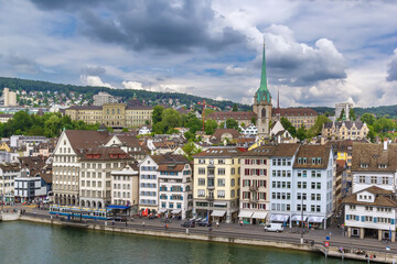 Naklejka premium View of Zurich, Switzerland