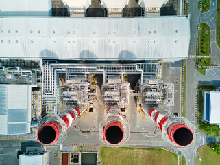 Gas fired power plant - top down view