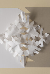 crumpled paper snowflake