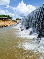 waterfall in the mountains