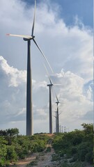 wind turbine in the wind