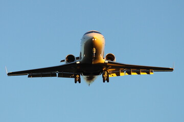 Flugzeug im Landeanflug