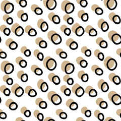 Obraz premium Contemporary modern trendy vector illustrations. Creative doodle art seamless pattern with different shapes and textures.