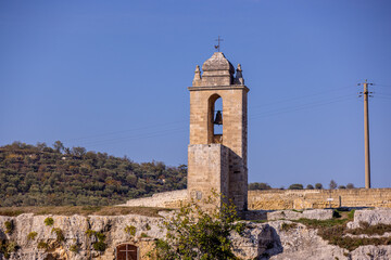 Fototapeta premium The historic village of Gravina in Puglia with its famous aqueduct bridge - travel photography
