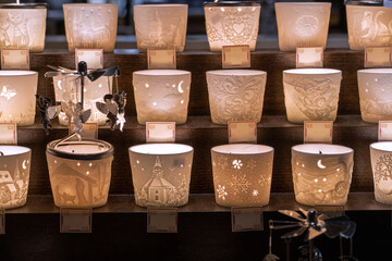 Windlichter auf dem Weihnachtsmarkt