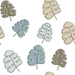 Seamless floral pattern in vintage style. Herbal botany pattern. Nature leaf. Flora wallpaper. Ditsy fashion print.