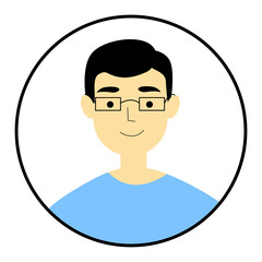flat boy icon for web design
