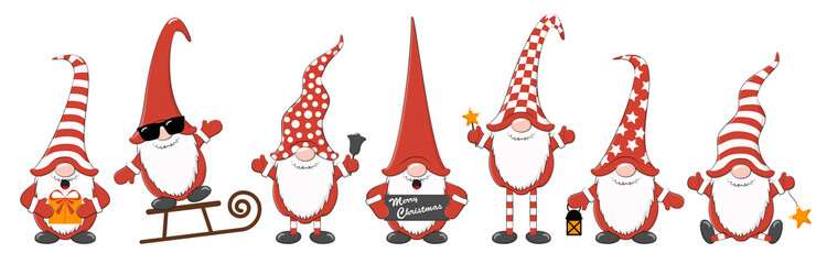 christmas time gnomes cartoon style - 474032538