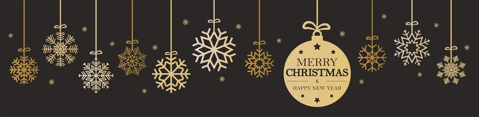 hanging snow flakes for christmas time with greetings