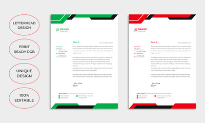 Creative corporate letterhead template design