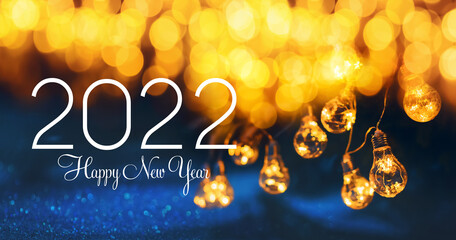 Fototapeta szczęśliwego nowego roku, 2022 obraz