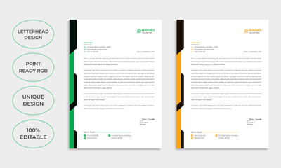 Creative corporate letterhead template design