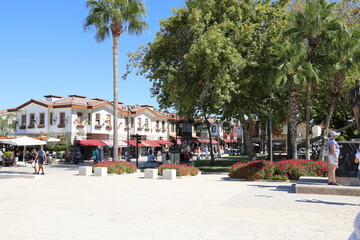 Miasto turystyczen SIDE. Ruiny w SIDE. 