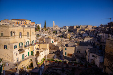 Obraz premium The ancient buildings of Matera in Italy - the cultural capital of Europe - travel photography