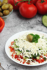 Shopsky salad - national Bulgarian dish