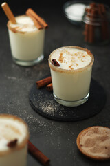 Kogel mogel drink made from eggs with cream
