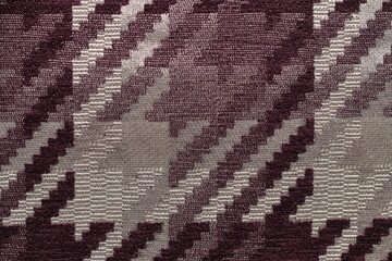 texture of jacquard fabric with geometric pattern
