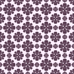 Boho Flower Fantasy Seamless Repeat Pattern