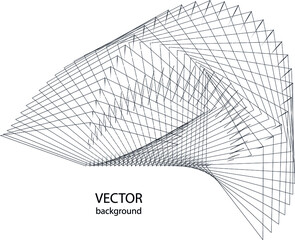 Black lines background, geometric dynamic pattern.