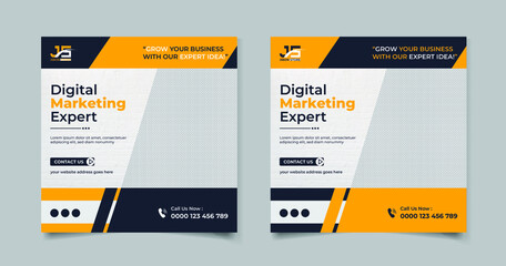 Modern digital marketing agency social media banner set