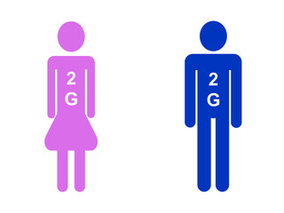 2G-Regel für Personen, symbolisch in einer Illustration