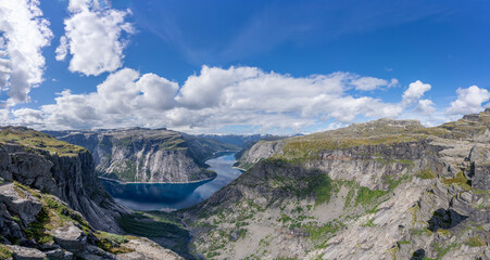 landscape with lake and mountains