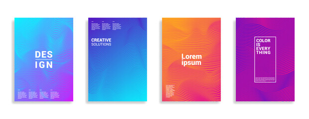 Minimal covers design. Colorful curve gradients. Cool modern background design. Future geometric patterns. Eps10 vector.