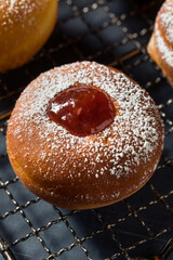 Homemade Jewish Sufganiyot Jelly Donuts