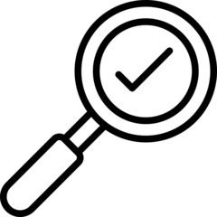 magnifying glass line icon