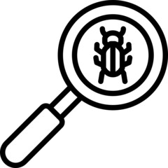 magnifying glass line icon
