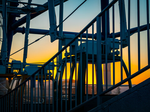 bridge at sunset