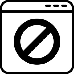 ban solid line icon