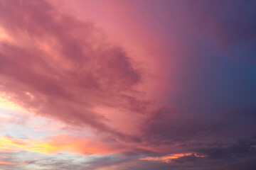 Naklejka na ściany i meble Beautiful twilight sunset sky background