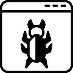 virus solid line icon