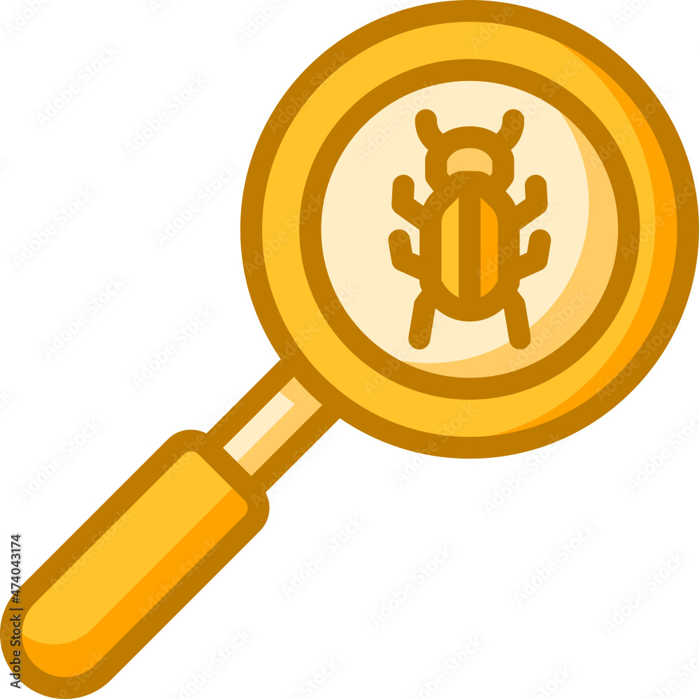 Sticker magnifying glass Two Tone icon