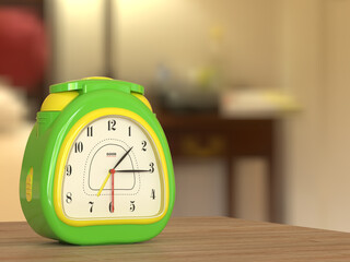 Naklejka premium colorful playful alarm on a table