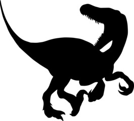 Velociraptor Dinosaur Silhouettes SVG