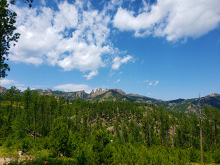 Views from the Needles Highway in Summer, South Dakota