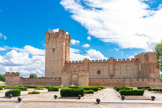 Medieval Castle Of La Mota In Medina Del Campo, Province Of Valladolid, Spain.