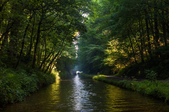 The Llangollen Canal at Chirk Cutting, just north of Chirk Tunnel, Wrexham, Wales