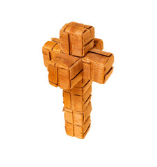 Russian traditional birch beanbag isolated on white background