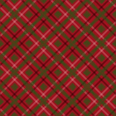 Christmas Plaid Seamless Repeat Pattern