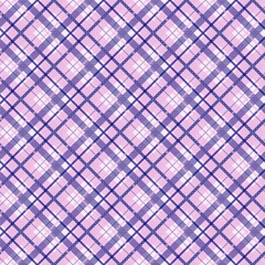 Pink Navy Blue Plaid Seamless Repeat Pattern