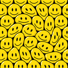 Funny trippy smile melt face pixel art icon. Vector doodle cartoon graphic illustration design. Trippy smile face, psychedelic,techno pixel art,8 bit,16 bit style print for poster, t-shirt concept