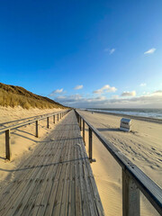 Wooden way in Westerland, Sylt Germany